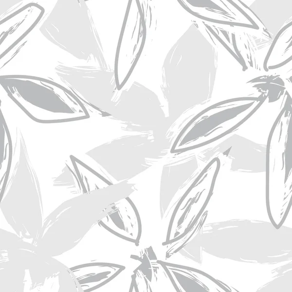 Монохромний Абстрактний Квітковий Безшовний Візерунок Модного Текстилю Графіки Фону Ремесел Ліцензійні Стокові Ілюстрації