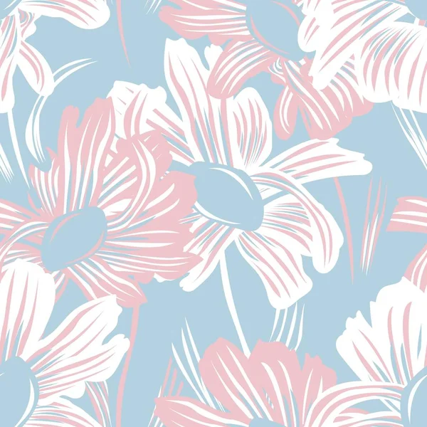 Pasteles Botanical Floral Diseño Patrones Sin Costuras Para Textiles Moda — Vector de stock