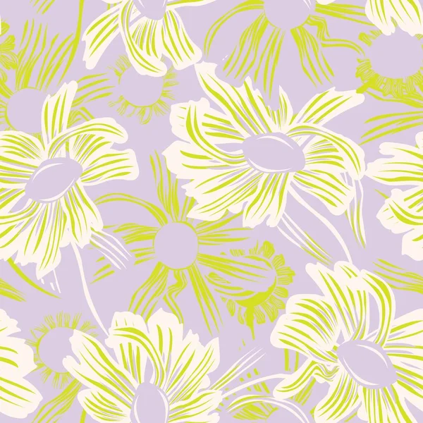 Moda tekstil, grafik, arka plan ve el sanatları için renkli Botanik Çiçeksiz desenli tasarım