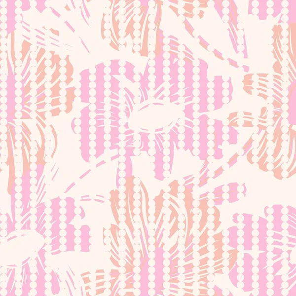 Moda tekstil ve grafikleri için Pastel Floral çizgili kusursuz desen tasarımı