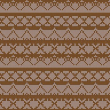 Tarafsız Renk Argyle adası örgü, moda tekstili, grafikler için kusursuz desen tasarımı