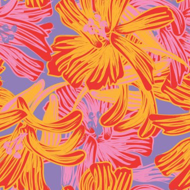 Moda tekstil, grafik, arka plan ve el sanatları için renkli Soyut Çiçeksiz desenli tasarım
