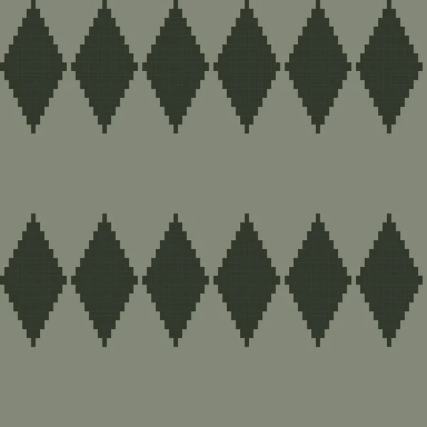 Neutral Colour Argyle Fair Isle Seamless Pattern Design Knitwear Fashion — Stock Vector