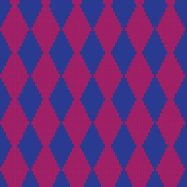Colourful Argyle Fair Isle Seamless Pattern Design Knitwear Fashion Textile — Stock Vector