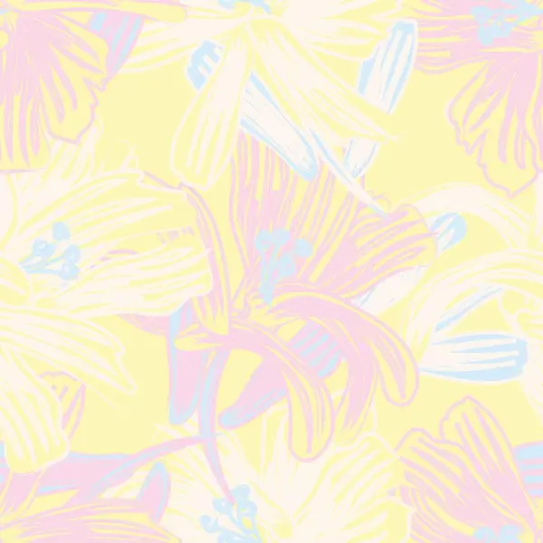 Kleurrijk Abstract Bloemen Naadloos Patroon Ontwerp Voor Mode Textiel Graphics — Stockvector