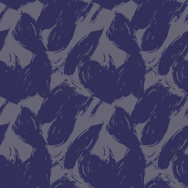 Moda tekstil, grafik ve el sanatları için Mavi Soyut Fırça darbeleri desen tasarımı