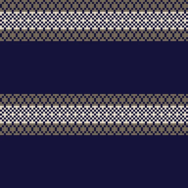 ニットウェア ファッションテキスタイル グラフィックのためのブルーアルジェフェア島シームレスパターンデザイン — ストックベクタ