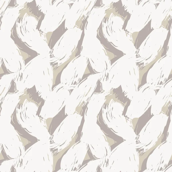 Couleur Neutre Abstrait Coups Pinceau Motif Design Pour Les Textiles — Image vectorielle