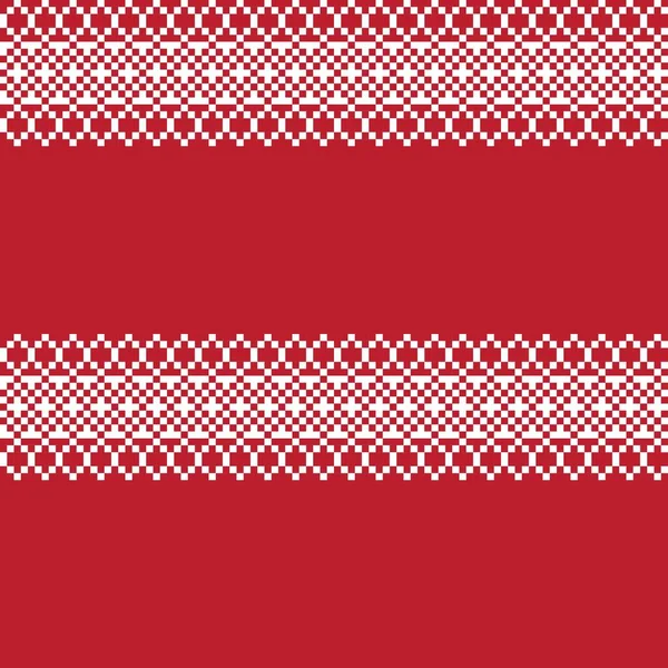 Czerwony Argyle Sprawiedliwy Wyspa Bezszwowy Wzór Projektowania Dla Dzianin Moda — Wektor stockowy