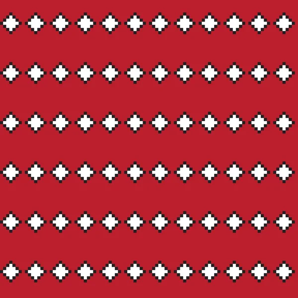Red Argyle Fair Isle Seamless Pattern Design Knitwear Fashion Textile — Stock Vector