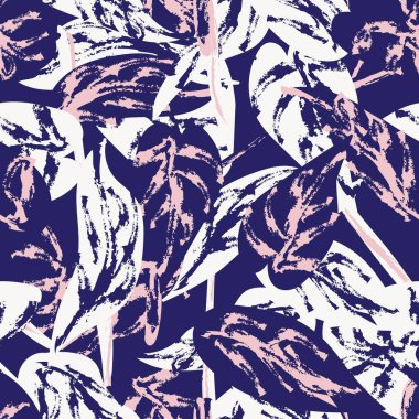 Pastels Tropikal Yaprak desen tasarımı moda tekstil, grafik ve el sanatları için