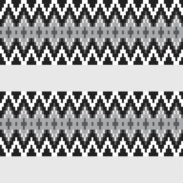 Monochrom Argyle Fair Isle Nahtloses Muster Design Für Strickwaren Modetextilien — Stockvektor