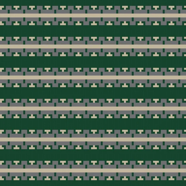 Grön Argyle Fair Isle Sömlös Mönster Design För Stickade Kläder — Stock vektor