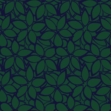 Moda tekstil, grafik, arka plan ve el sanatları için yeşil çiçeksiz desen tasarımı