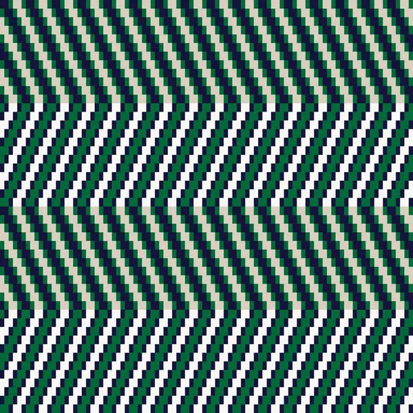 绿色雪佛龙公平岛针织物 时尚纺织品 图形无缝图案设计 — 图库矢量图片