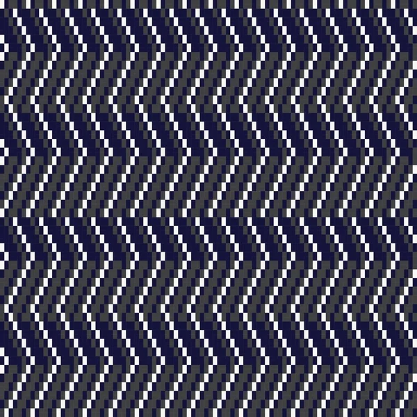 用于针织物 时尚纺织品 图形的蓝色雪佛龙海岛无缝图案设计 — 图库矢量图片