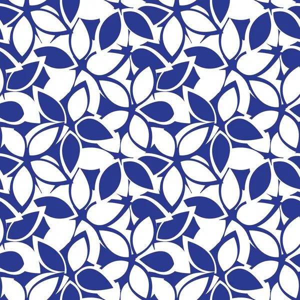 Синій Квітковий Безшовний Візерунок Модного Текстилю Графіки Фону Ремесел Векторна Графіка