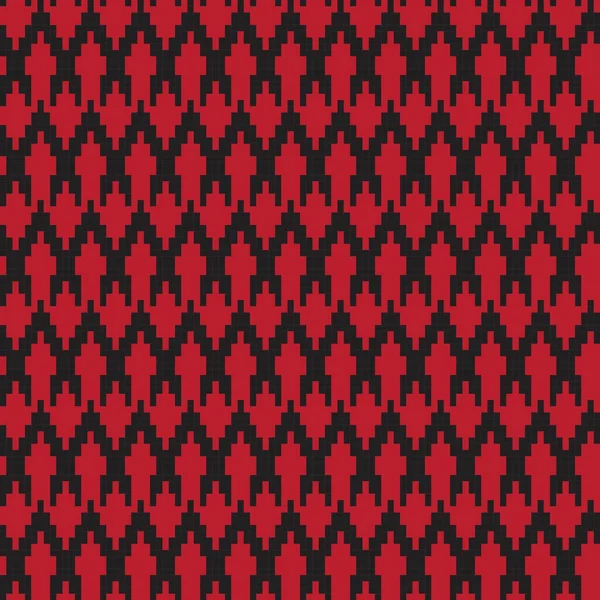 Red Chevron Fair Isle Design Motif Sans Couture Pour Tricot — Image vectorielle