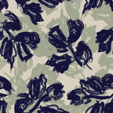 Tarafsız Renkli Tropikal Yaprak Moda tekstil, grafik ve el sanatları için kusursuz desen tasarımı