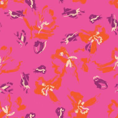Moda tekstil, grafik, arka plan ve el sanatları için renkli Soyut Çiçeksiz desenli tasarım