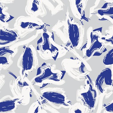 Moda tekstil, grafik ve el sanatları için Mavi Tropikal Yaprak kusursuz desen tasarımı