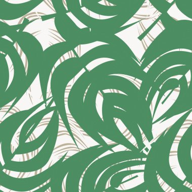 Moda tekstil, grafik ve el sanatları için Yeşil Tropikal Yaprak kusursuz desen tasarımı