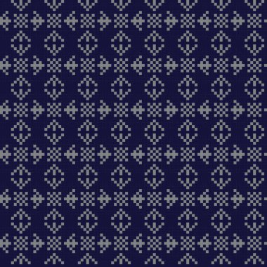 Moda tekstil, örgü ve grafikleri için Mavi Kar Tanesi adası desenli tasarım