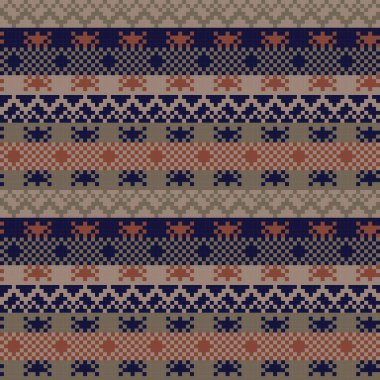 Tarafsız Renkli Kar Tanesi Moda tekstil, örgü ve grafikleri için adil ada deseni tasarımı