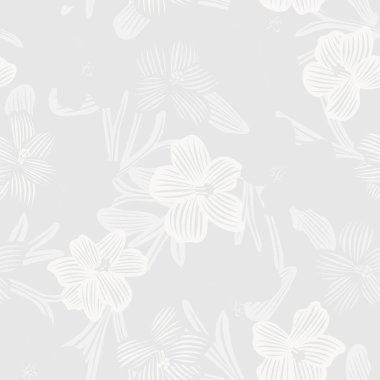 Moda tekstil, grafik, arka plan ve el sanatları için tek renkli bitki desenli desen tasarımı