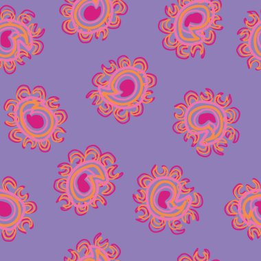 Moda tekstil, grafik, arka plan ve el sanatları için renkli Paisley soyut ve kusursuz desen tasarımı