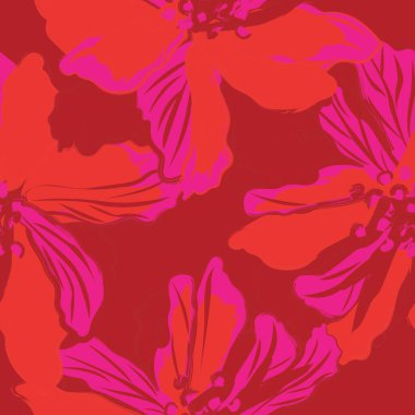 Moda tekstil, grafik, arka plan ve el sanatları için renkli Soyut Çiçeksiz desenli tasarım