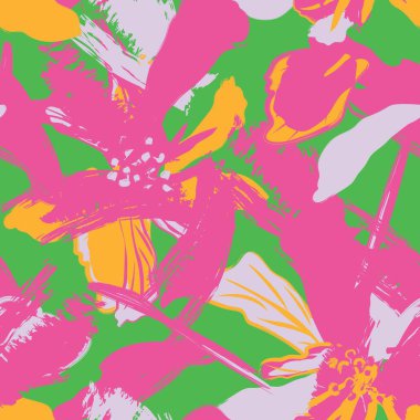 Moda tekstil, grafik, arka plan ve el sanatları için renkli Soyut Çiçeksiz desenli tasarım