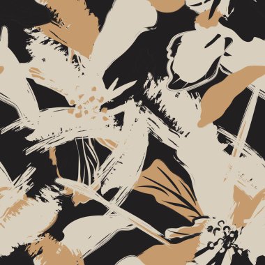 Tarafsız Renk Özeti: Moda tekstil, grafik, arka plan ve el sanatları için kusursuz desen tasarımı