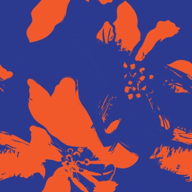 Moda tekstil, grafik, arka plan ve el sanatları için renkli Soyut Çiçeksiz desenli tasarım