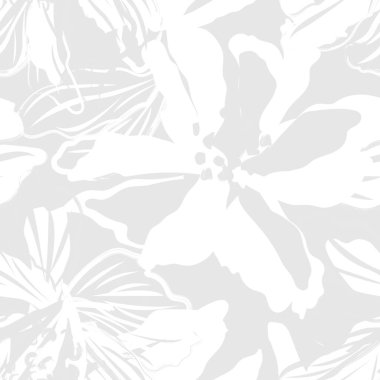 Moda tekstil, grafik, arkaplan ve el sanatları için tek renkli çiçek desensiz desen tasarımı