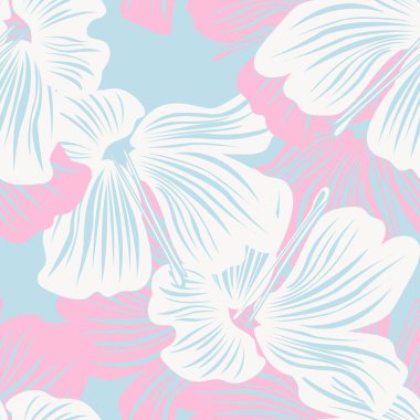 Pastels Botanik Çiçek desensiz moda tekstil, grafik, arka plan ve el sanatları tasarımı