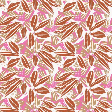 Tarafsız Renkli Tropikal Yaprak Moda tekstil, grafik ve el sanatları için kusursuz desen tasarımı