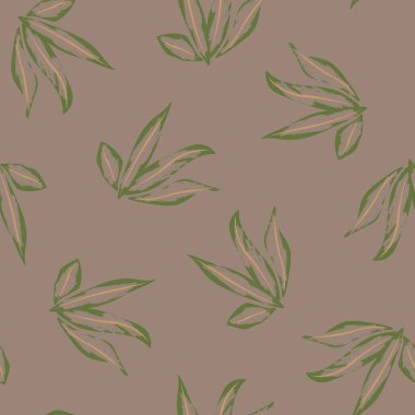 Tarafsız Renkli Tropikal Yaprak Moda tekstil, grafik ve el sanatları için kusursuz desen tasarımı