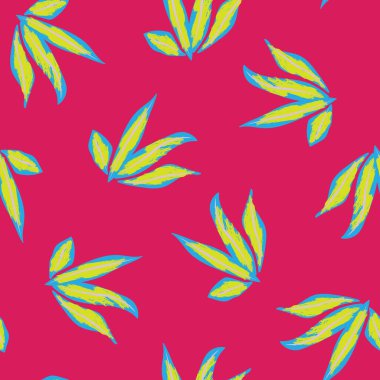 Moda tekstil, grafik ve el sanatları için renkli Tropikal Yapraksız desen tasarımı