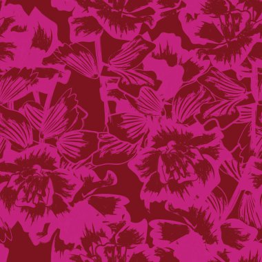 Moda tekstil, grafik, arka plan ve el sanatları için Kırmızı Soyut Çiçeksiz desenli tasarım