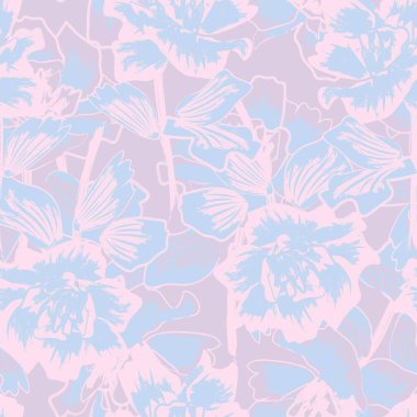 Moda tekstil, grafik, arka plan ve el sanatları için Pastel Soyut Çiçeksiz desen tasarımı