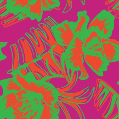 Moda tekstil, grafik, arka plan ve el sanatları için renkli Soyut Çiçeksiz desenli tasarım