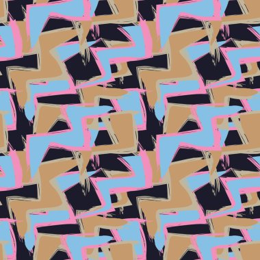 Tarafsız Renk Soyut Fırça darbeleri moda tekstil, grafik ve el sanatları için desen tasarımı