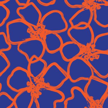 Moda tekstil, grafik, arka plan ve el sanatları için renkli Soyut Çiçeksiz desenli tasarım