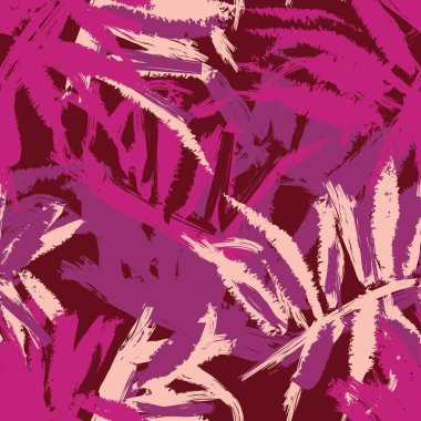 Moda tekstil, grafik ve el sanatları için renkli Tropikal Yapraksız desen tasarımı