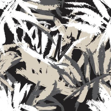 Tarafsız Renkli Tropikal Yaprak Moda tekstil, grafik ve el sanatları için kusursuz desen tasarımı