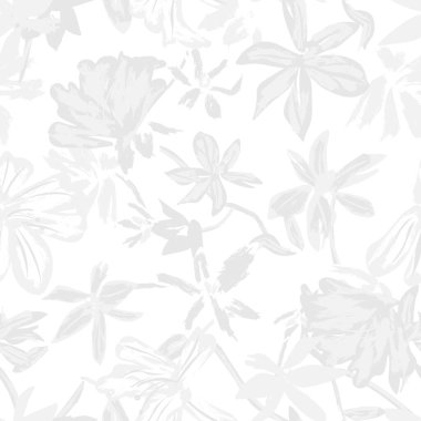 Moda tekstil, grafik, arkaplan ve el sanatları için tek renkli çiçek desensiz desen tasarımı