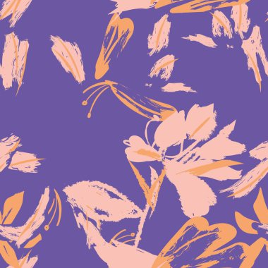 Moda tekstil, grafik, arka plan ve el sanatları için renkli Soyut Çiçeksiz desenli tasarım