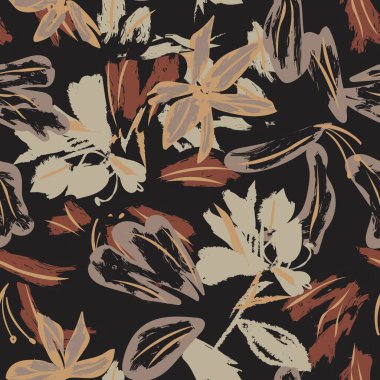 Tarafsız Renk Özeti: Moda tekstil, grafik, arka plan ve el sanatları için kusursuz desen tasarımı