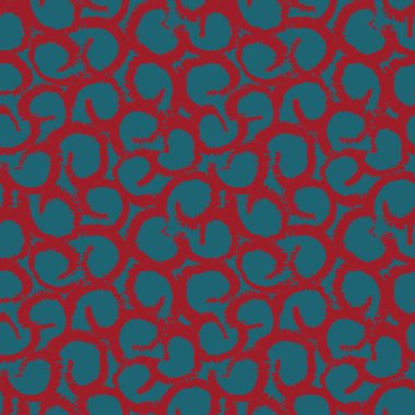 Moda tekstil, grafik, arka plan ve el sanatları için kırmızı desenli, soyut, pürüzsüz desen tasarımı